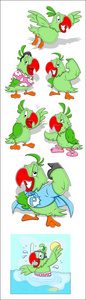 鹦鹉图向量Papouek ilustrace vektory