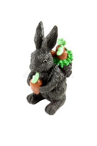 巧克力兔巧克力兔复活节巧克力蛋糕与兔耳巧克力兔复活节巧克力蛋狩猎