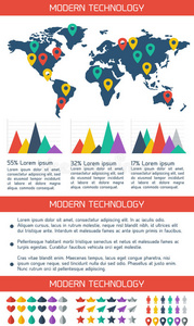 现代平面信息图形背景。