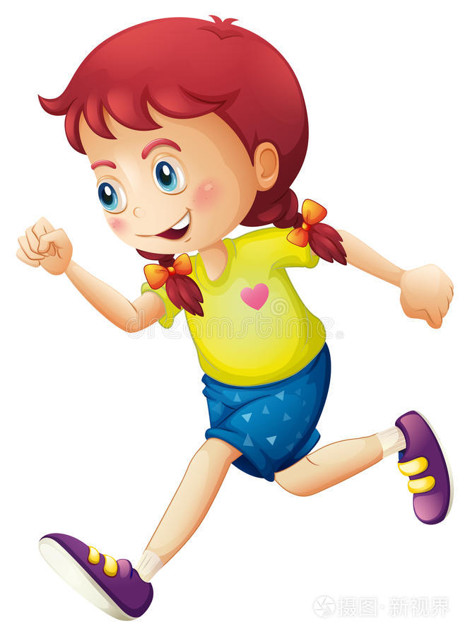 一位年轻的女士在跑步