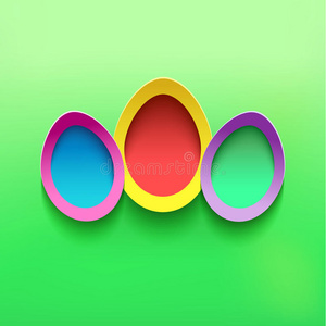 三个复活节彩蛋的节日背景