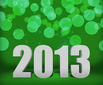 2013 绿色新年背景舞台