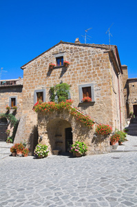 小巷。civita di bagnoregio。拉齐奥。意大利