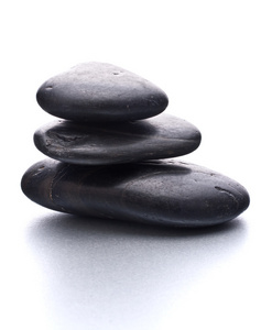 禅宗鹅卵石平衡。水疗和医疗服务的概念