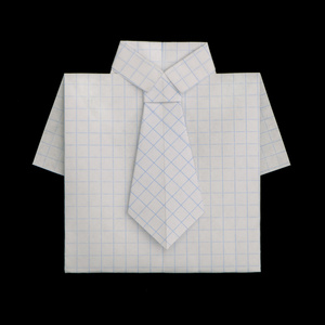 衬衫折叠折纸样式