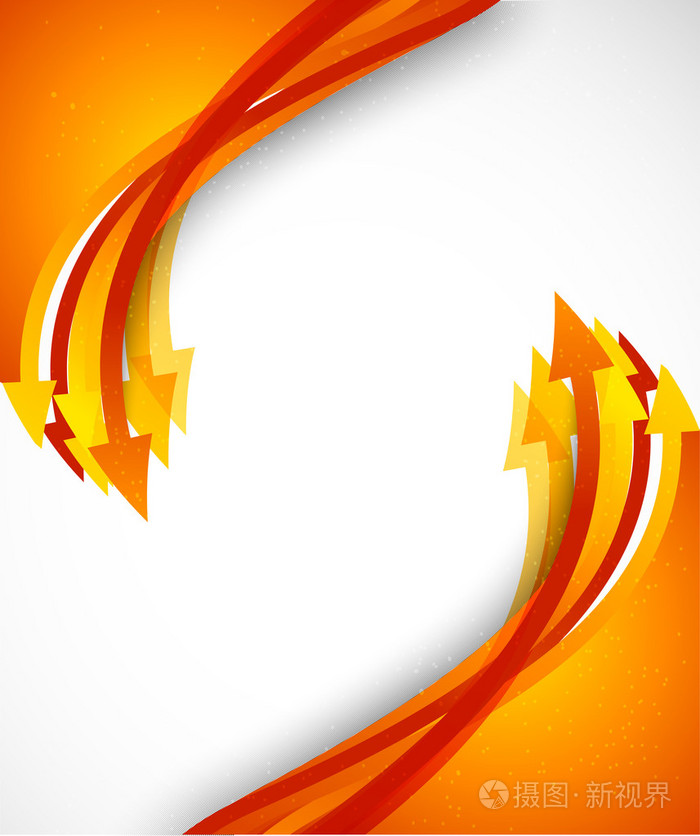 背景与橙色箭头