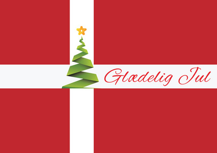 快乐圣诞背景 矢量 glaedeling jul，丹麦