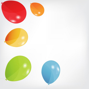 设置彩色气球 矢量图。10 eps