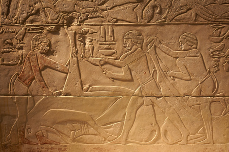 老埃及古代文字石背景上