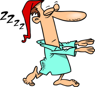 梦游的卡通人照片