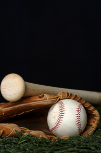 棒球和黑蝙蝠图片