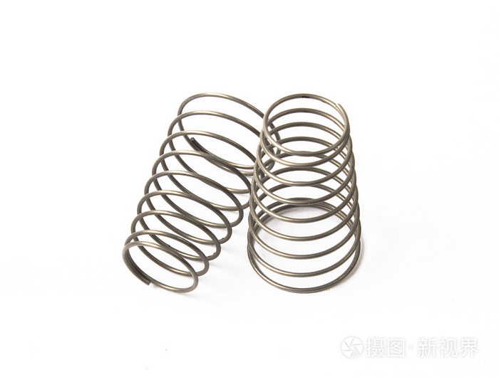 在白色背景上发条