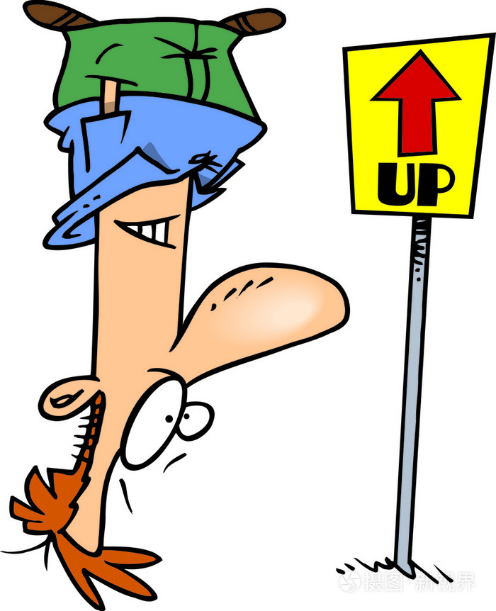 颠倒了动漫的人插画-正版商用图片1ags5j-摄图新视界