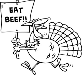 卡通土耳其牛肉