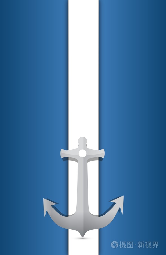锚点和蓝色和白色背景