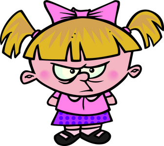 卡通被宠坏的小孩照片