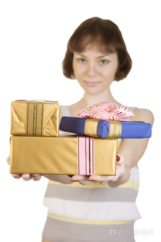 女孩赠送礼品