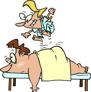 盲人按摩卡通图片