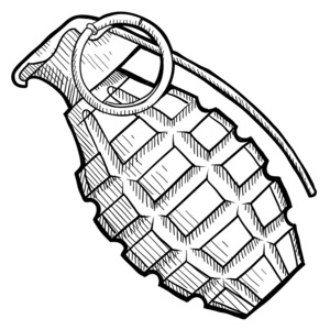 手榴弹素描图片