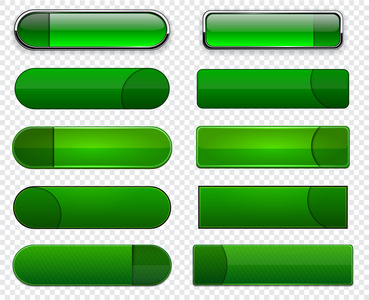 绿色高详细的现代 web 按钮