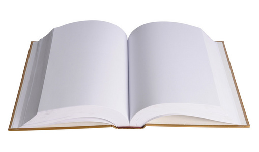 使用空白页面打开的书照片