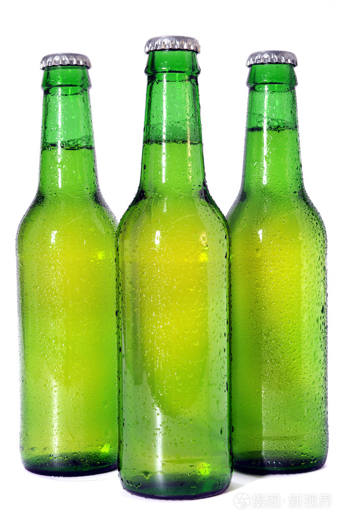 绿色啤酒瓶色彩调色图片