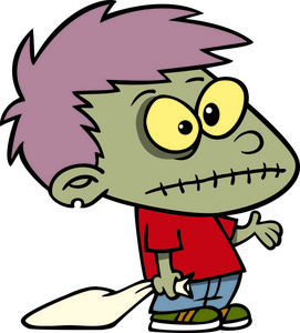 科学怪人万圣节怪物与标志卡通矢量 il动漫科学怪人怪物动漫科学怪人