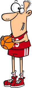 卡通高篮球运动员