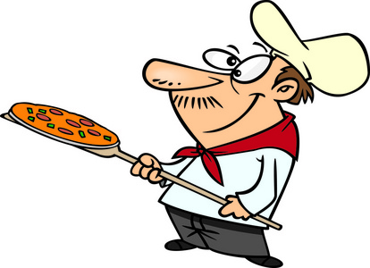 卡通披萨厨师