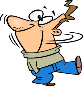 货梯故障漫画图剪贴画人行走并考虑一个故障处理采取在一个美丽的女人