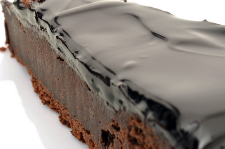黑巧克力蛋糕的特写
