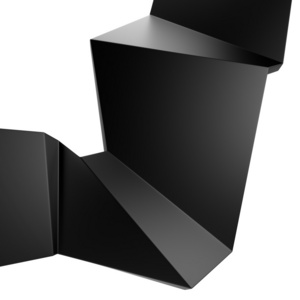 3d 抽象光泽黑色折纸语音泡沫
