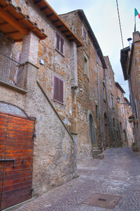 小巷。sutri。拉齐奥。意大利