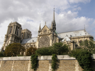 在巴黎的巴黎圣母院大教堂