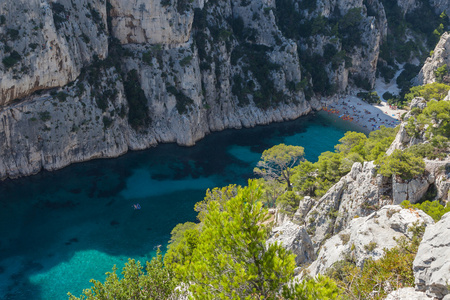 en 沃的 calanque 鸟瞰图