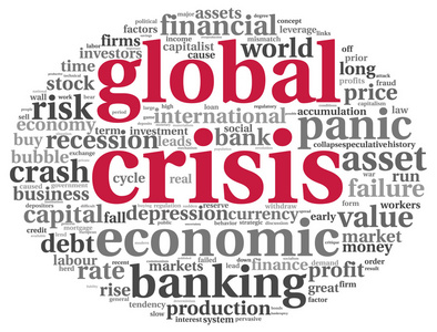 全球危机概念上白