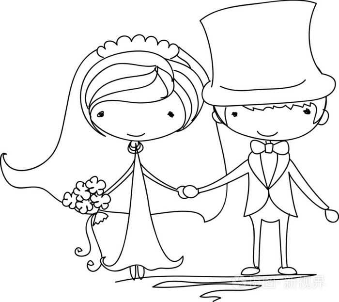 卡通婚礼图片插画-正版商用图片1ai6ly-摄图新视界