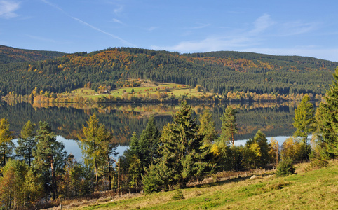 湖 schluchsee，黑色的森林，德国