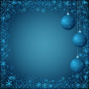蓝色圣诞背景