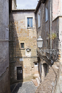 小巷。calcata。拉齐奥。意大利