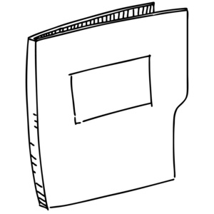 复古背景上孤立的文件夹图标.手绘图素描矢量图照片