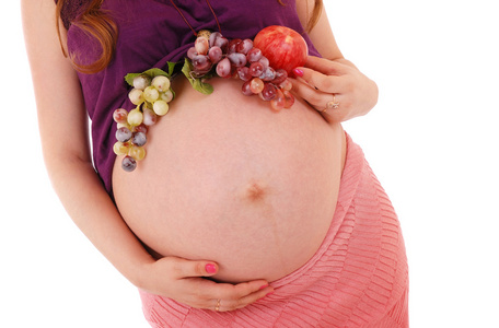 怀孕的女人的胃