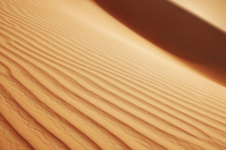 滚动的阿拉伯沙漠沙丘