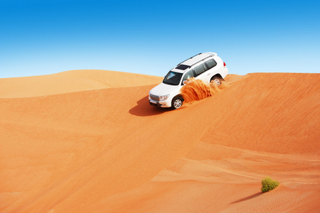 4 x 4 沙丘扑是受欢迎的运动的阿拉伯沙漠