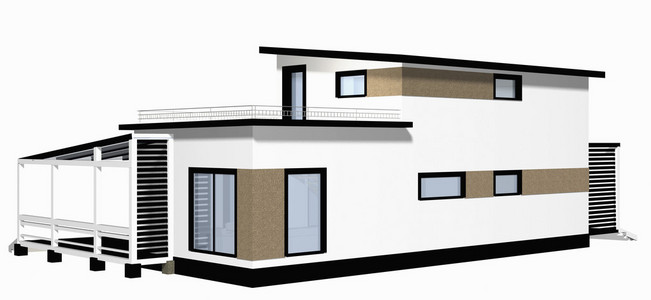 住宅项目。3d 图像