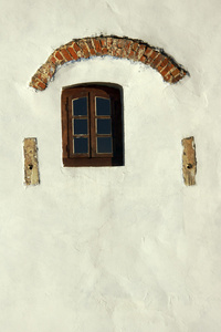 中世纪城堡中的窗口
