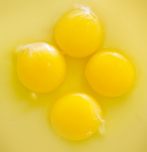 在一个碗中蛋黄