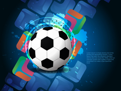 多彩的现代化设计与创意足球背景