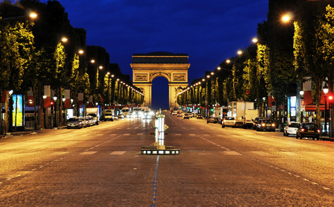 The ChampsElyses avenue in Paris