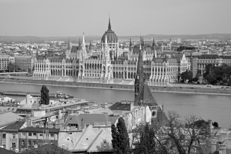 布达佩斯从墙壁到议会的展望